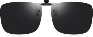 CAXMAN Polarized Clip On Sunglasses Over Prescription Glasses for Men Women UV Protection