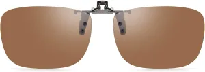 CAXMAN Polarized Clip On Sunglasses Over Prescription Glasses for Men Women UV Protection