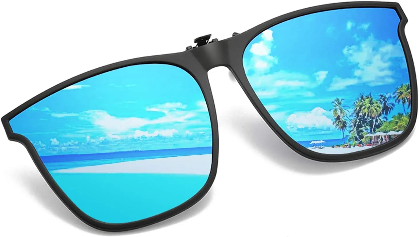 Clip On Sunglasses Polarized Unisex Large Lightweight For Prescription Glasses