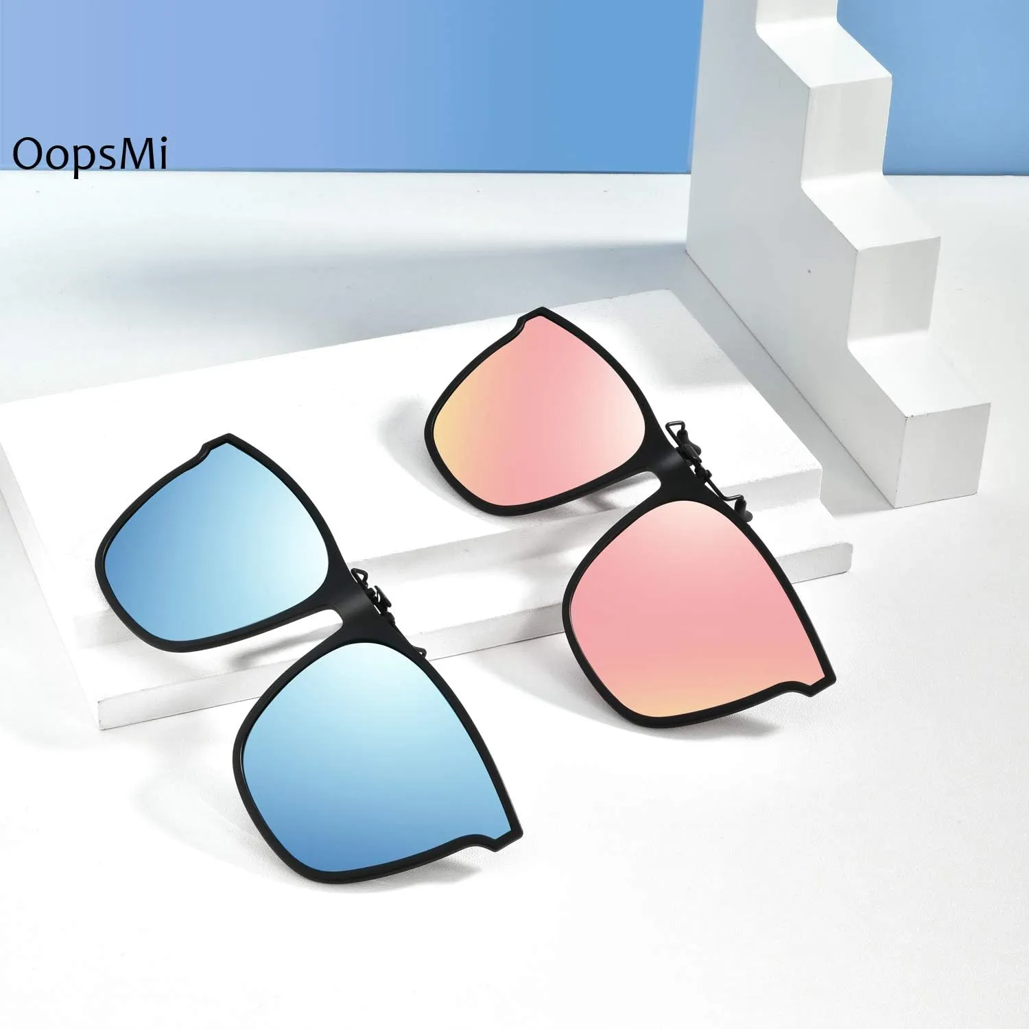 Clip On Sunglasses Polarized Unisex Large Lightweight For Prescription Glasses