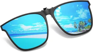 Clip On Sunglasses Polarized Unisex Large Lightweight For Prescription Glasses