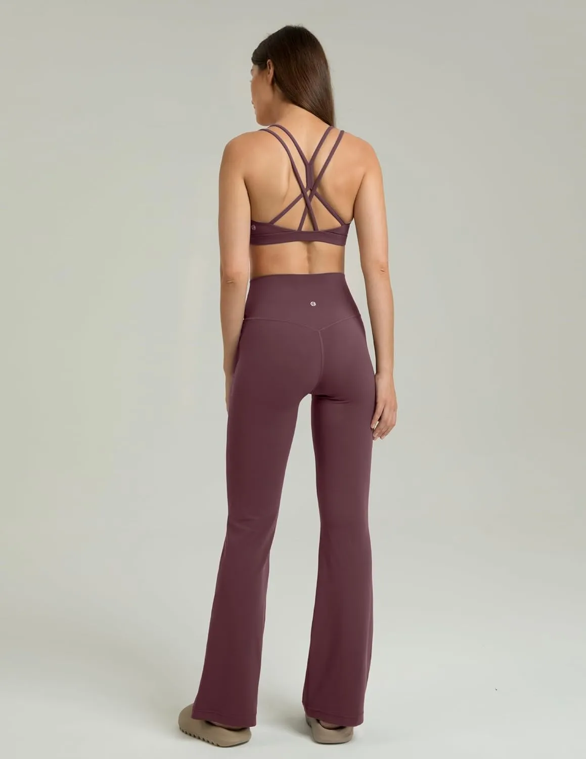 Colorfulkoala Women's Dreamlux High Waisted Flared Leggings with Zippered Pockets Wide Leg Yoga Pants 29.5" / 31.5" Inseam