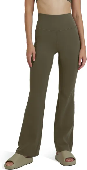 Colorfulkoala Women's Dreamlux High Waisted Flared Leggings with Zippered Pockets Wide Leg Yoga Pants 29.5" / 31.5" Inseam