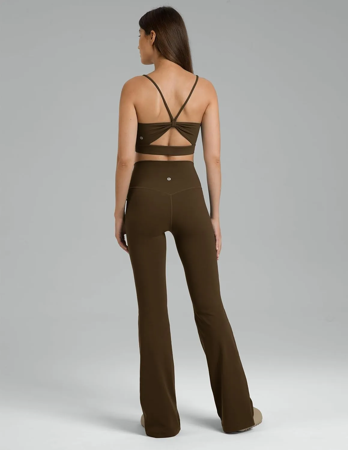 Colorfulkoala Women's Dreamlux High Waisted Flared Leggings with Zippered Pockets Wide Leg Yoga Pants 29.5" / 31.5" Inseam