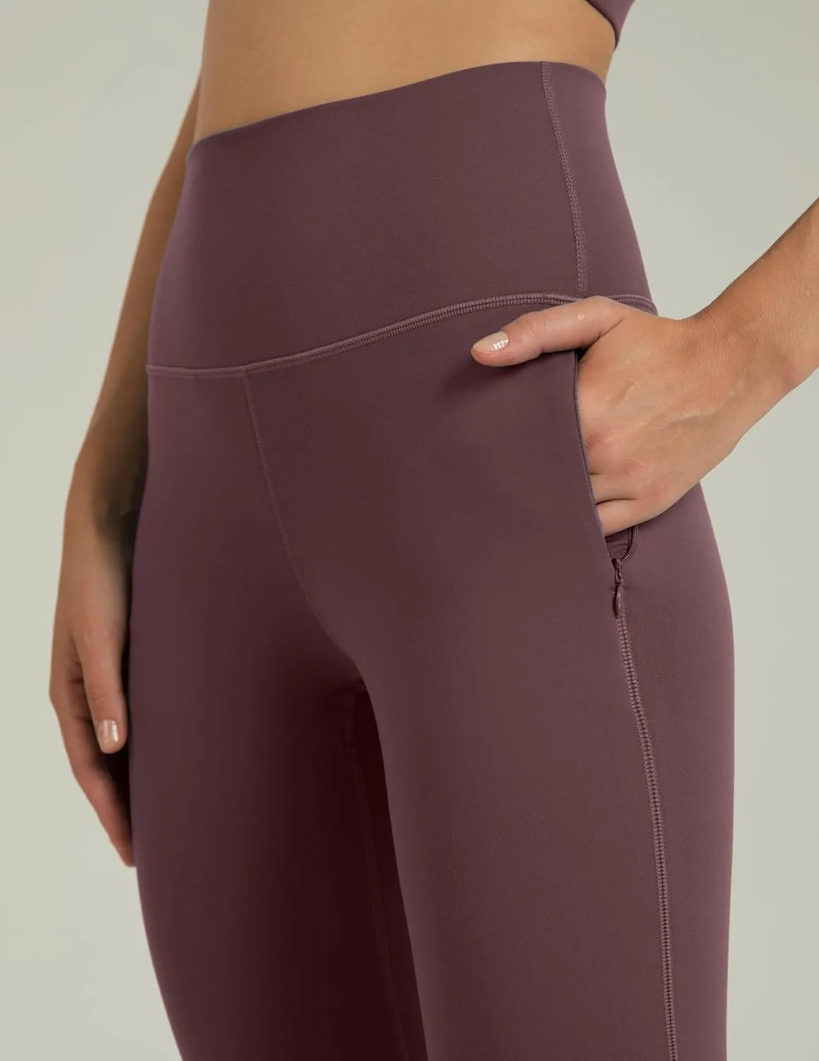 Colorfulkoala Women's Dreamlux High Waisted Flared Leggings with Zippered Pockets Wide Leg Yoga Pants 29.5" / 31.5" Inseam