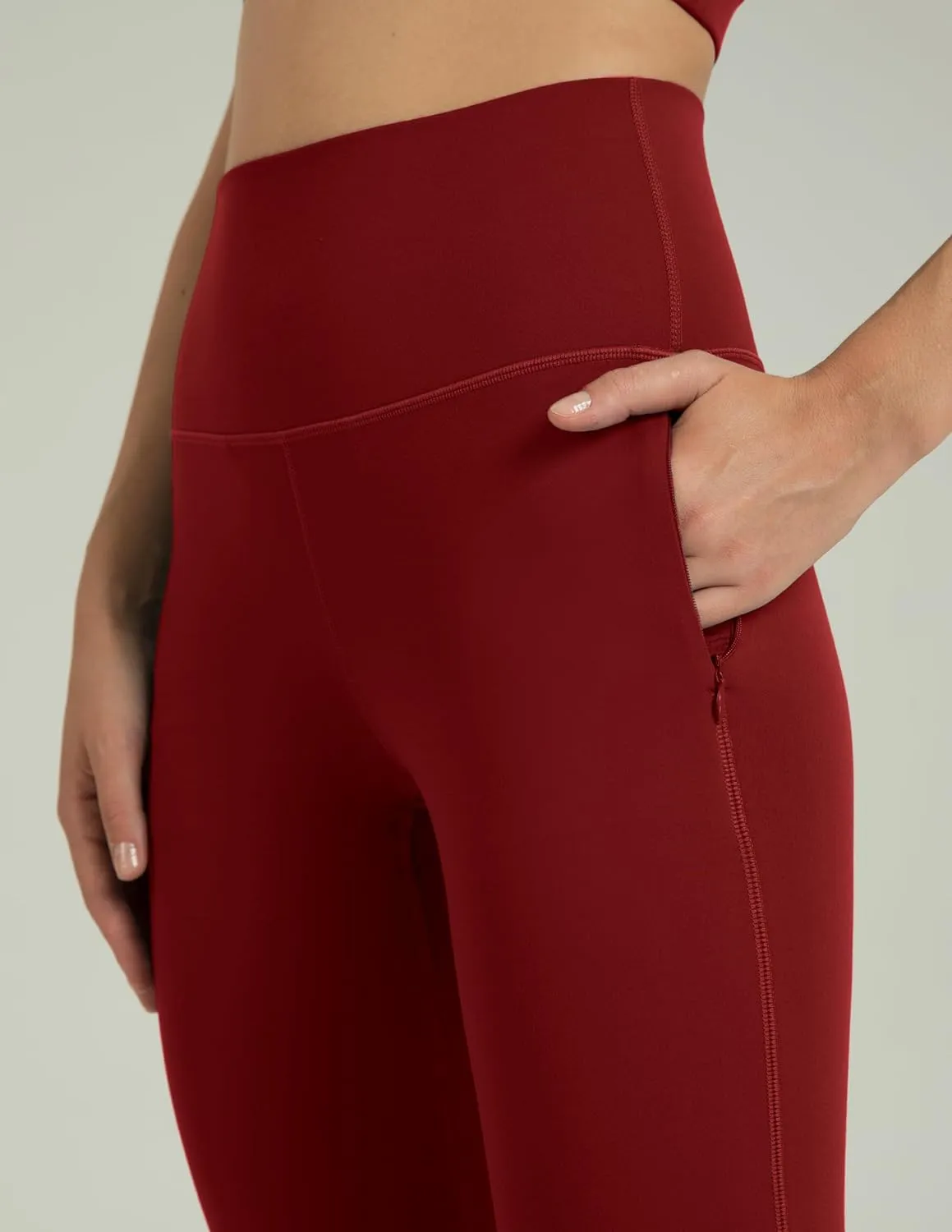 Colorfulkoala Women's Dreamlux High Waisted Flared Leggings with Zippered Pockets Wide Leg Yoga Pants 29.5" / 31.5" Inseam