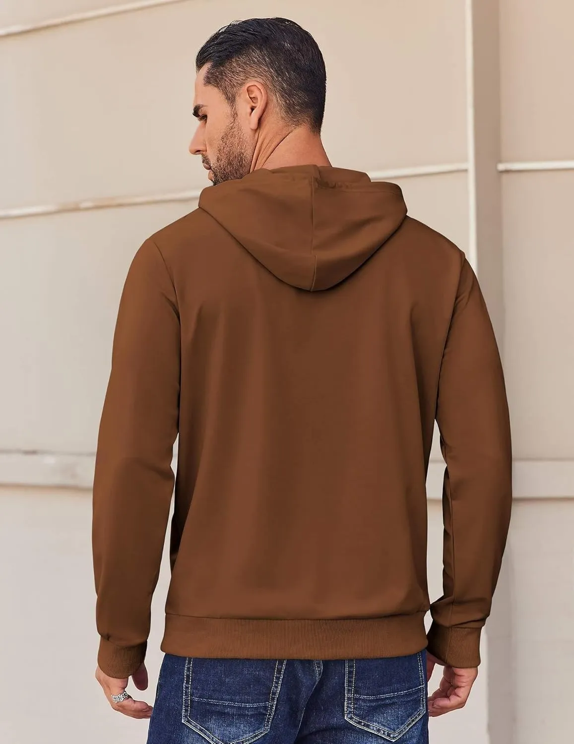 COOFANDY Mens Hoodies Pullover Long Sleeve Casual Fashion Sweatshirts Drawstring Gym Hooded Shirt with Kanga Pocket