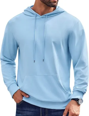 COOFANDY Mens Hoodies Pullover Long Sleeve Casual Fashion Sweatshirts Drawstring Gym Hooded Shirt with Kanga Pocket