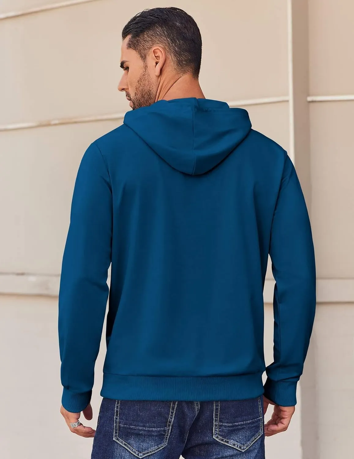 COOFANDY Mens Hoodies Pullover Long Sleeve Casual Fashion Sweatshirts Drawstring Gym Hooded Shirt with Kanga Pocket