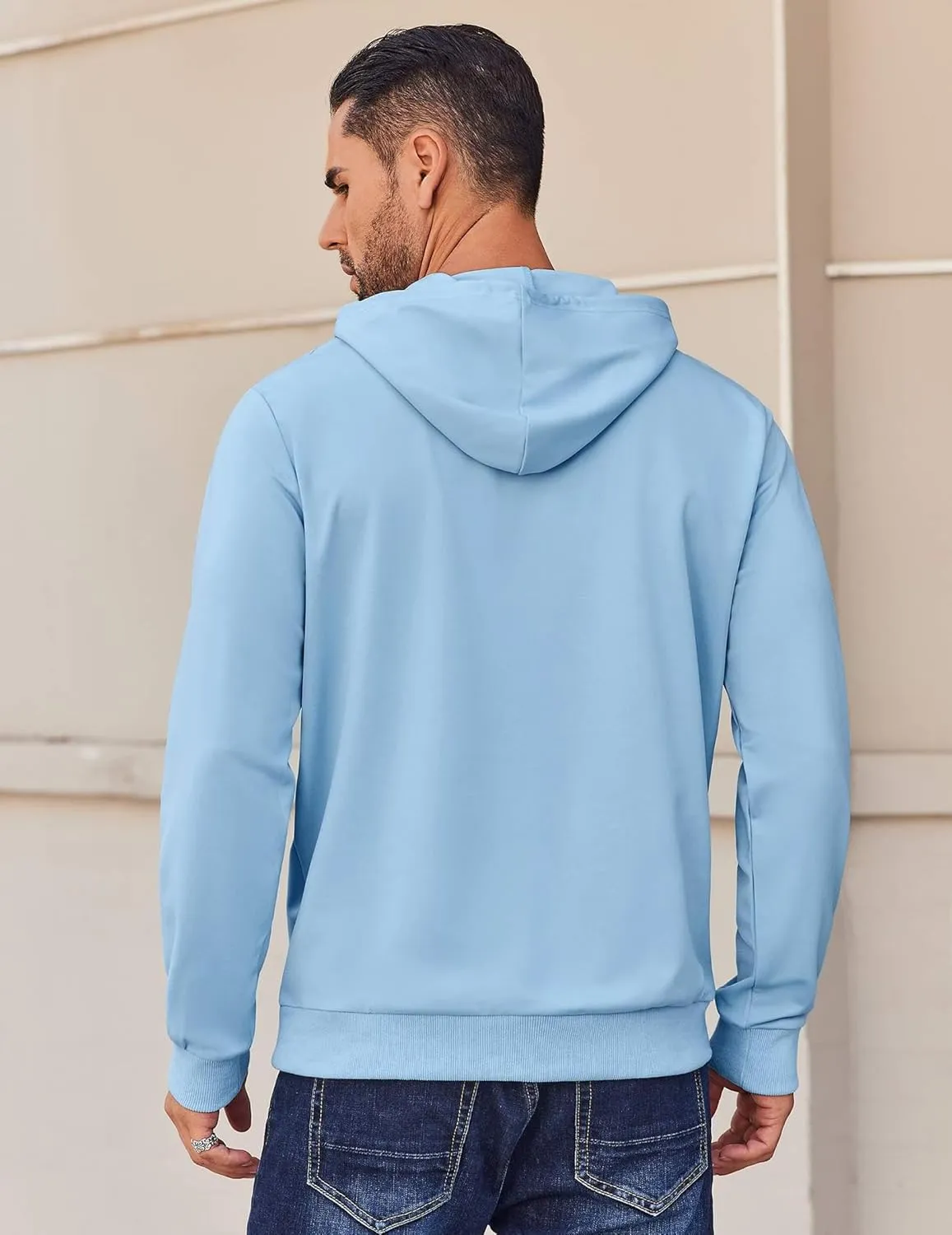 COOFANDY Mens Hoodies Pullover Long Sleeve Casual Fashion Sweatshirts Drawstring Gym Hooded Shirt with Kanga Pocket