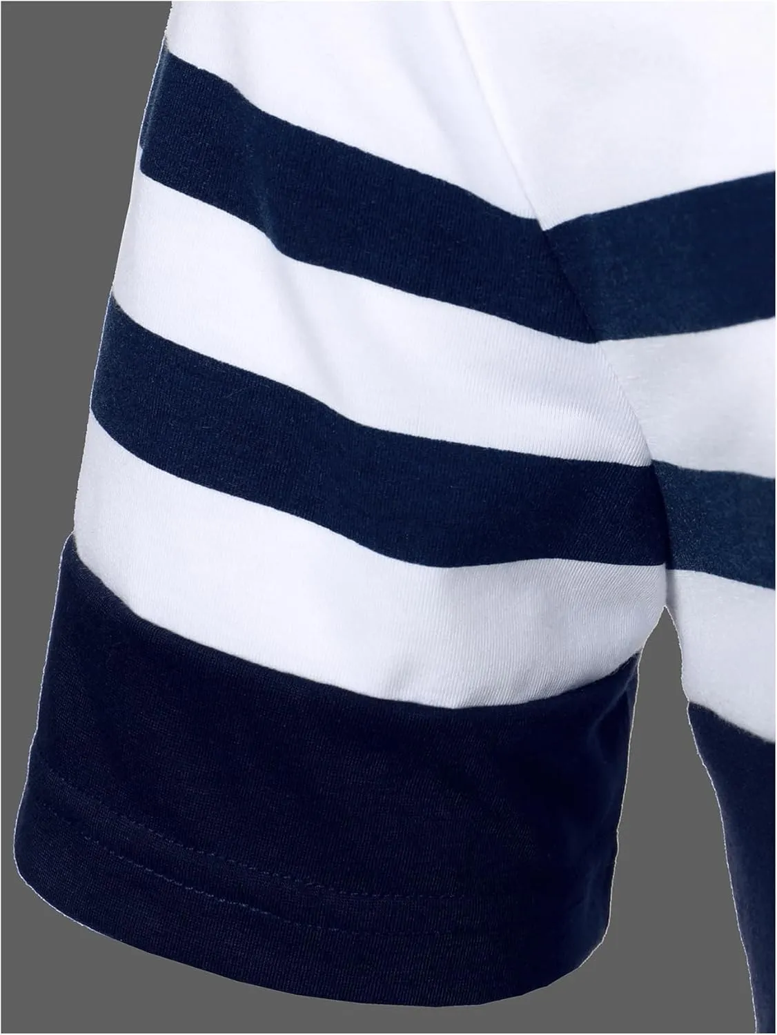COZYEASE Men's Color Block Striped Golf Shirt Short Sleeve Button Up Collared Business Work Shirts