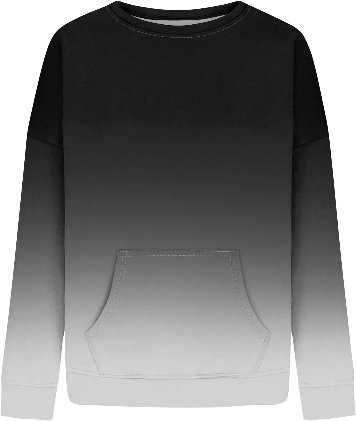 Crewneck Sweatshirts Women Tie Dye Oversized Fleece Pullover with Pockets Crew Neck Sweatshirt Winter Cute Hoodies