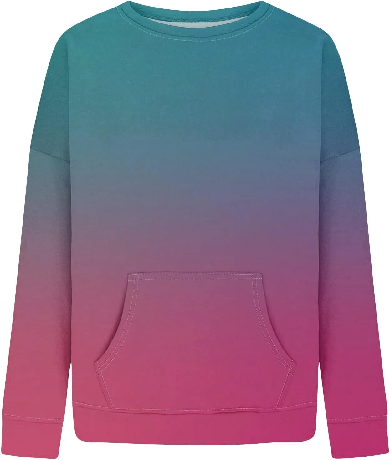 Crewneck Sweatshirts Women Tie Dye Oversized Fleece Pullover with Pockets Crew Neck Sweatshirt Winter Cute Hoodies