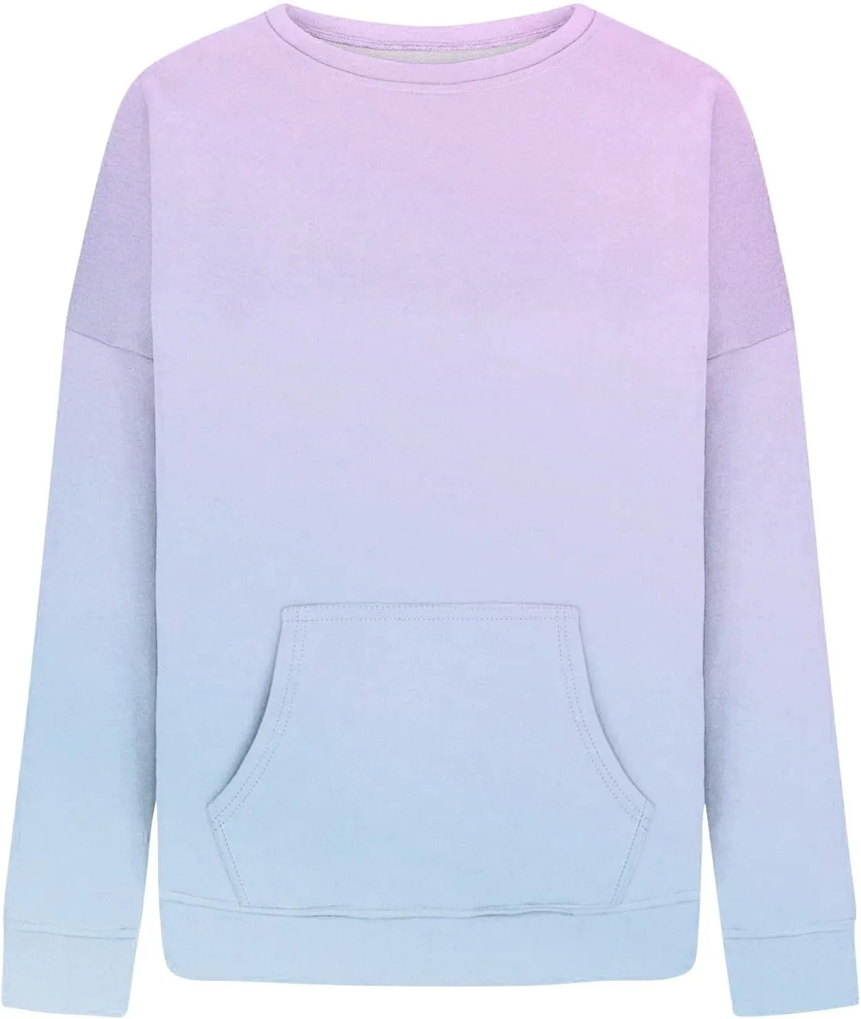 Crewneck Sweatshirts Women Tie Dye Oversized Fleece Pullover with Pockets Crew Neck Sweatshirt Winter Cute Hoodies