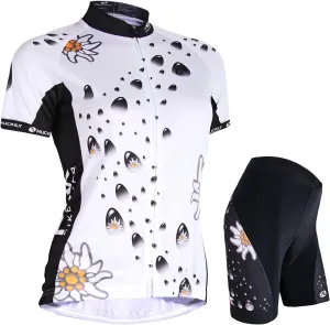Cycling Jersey Women Short Sleeve Set Bike Shirt Jacket Top Padded Shorts Quick-Dry Mountain Riding Clothing Suits