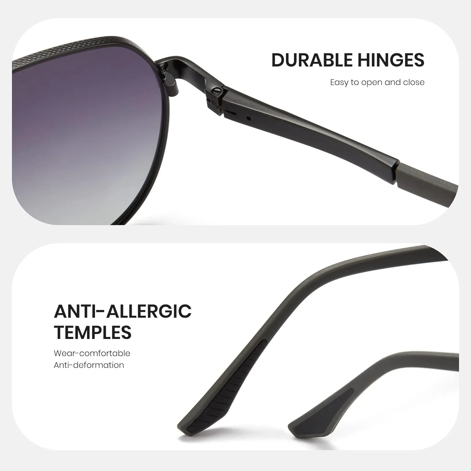 Cyxus Aviator Sunglasses For Men Polarized Men's Sunglasses With UV400 Protection Outdoor Sunglasses for Driving Fishing Golf