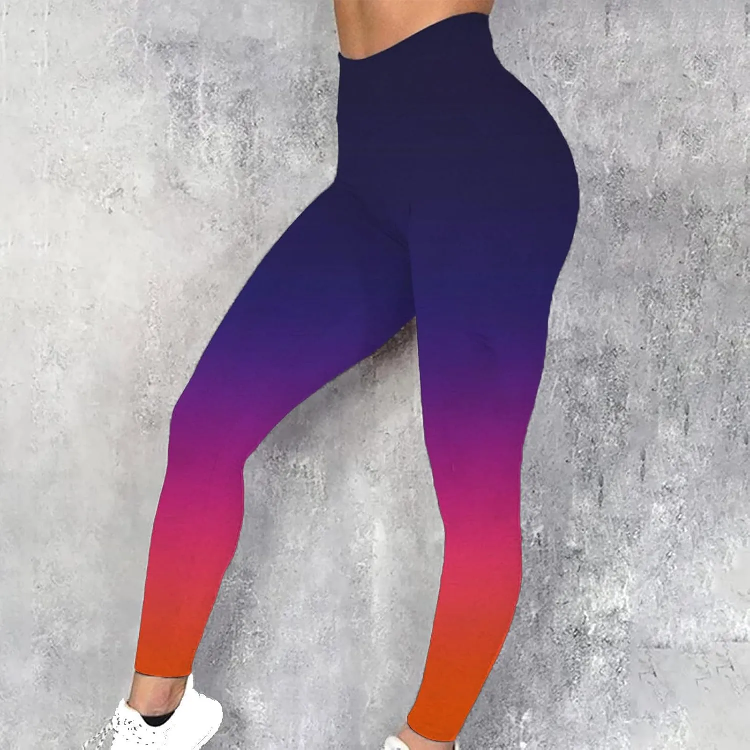 DASAYO Womens Fashion Activewear Leggings High Waist Full Length Ombre Workout Gym Fitness Yoga Pants
