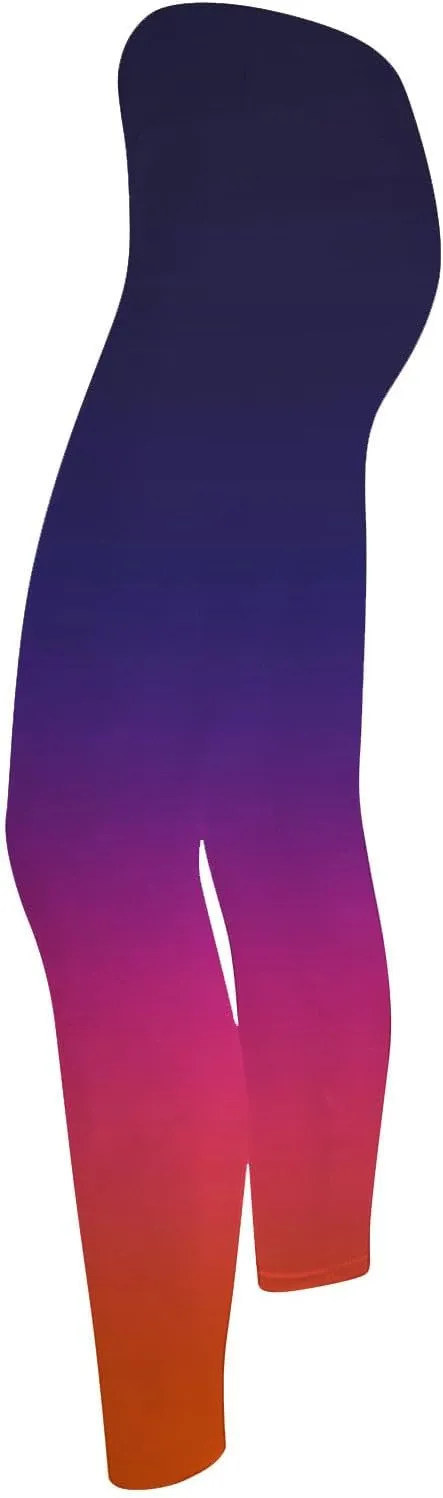 DASAYO Womens Fashion Activewear Leggings High Waist Full Length Ombre Workout Gym Fitness Yoga Pants