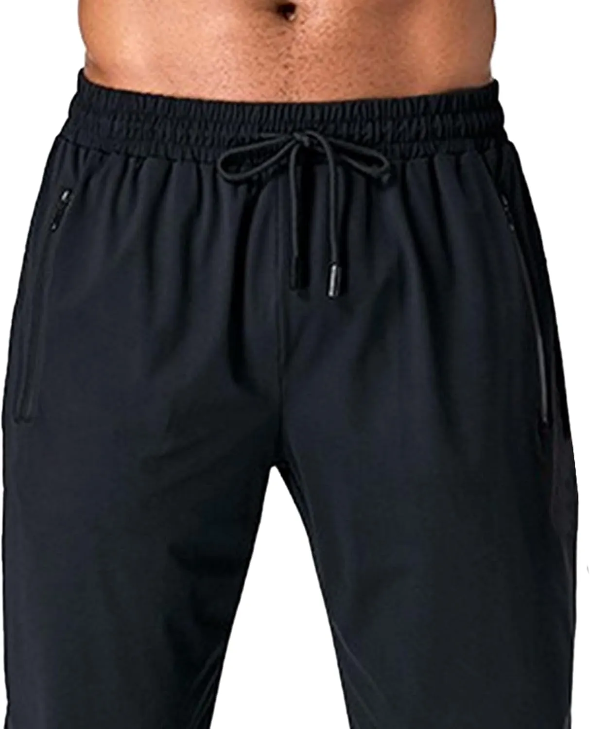 DGHM-JLMY Men's Lightweight Hiking Travel Pants Running Sports Pants Outdoor Joggers Sweatpants with Zipper Pockets