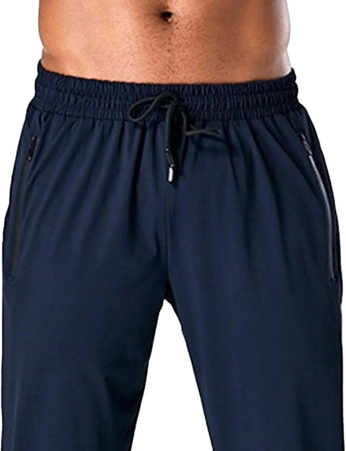 DGHM-JLMY Men's Lightweight Hiking Travel Pants Running Sports Pants Outdoor Joggers Sweatpants with Zipper Pockets