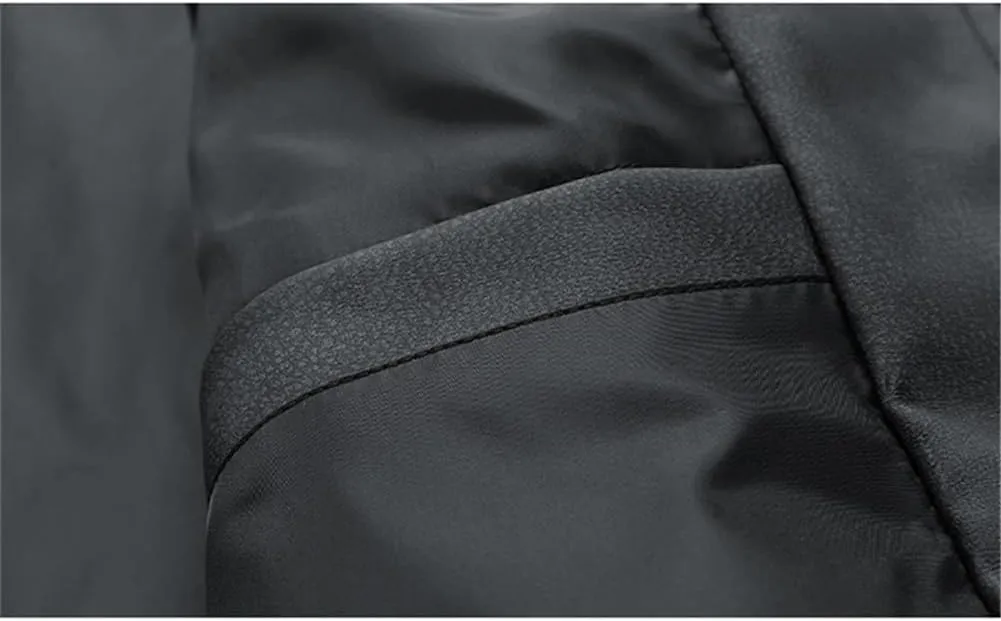 Disimlarl Men Plus Size Cargo Windbreaker Jackets Solid Casual Zip Up Elastic Hem Outwear Loose Lightweight Coat