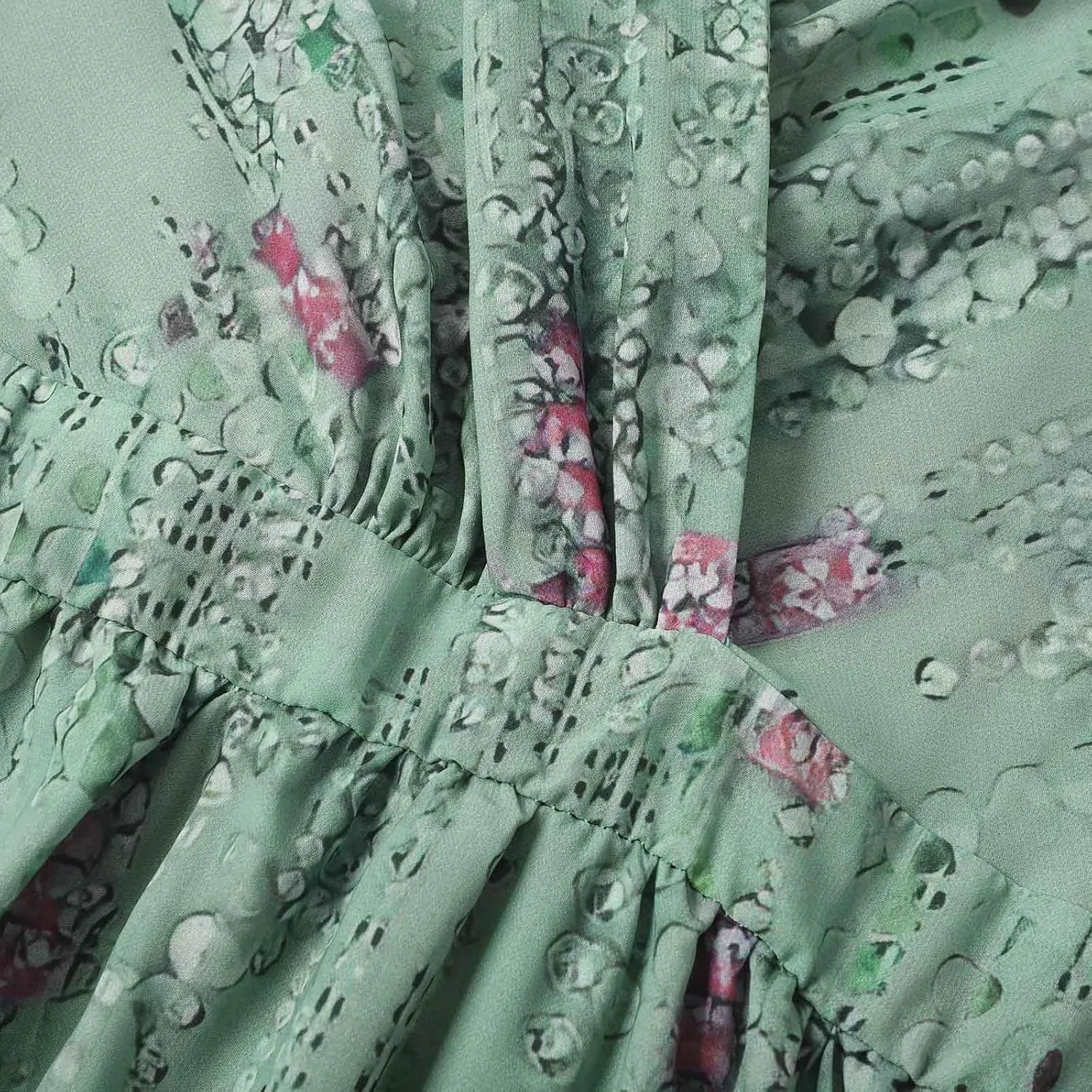 Dresses for Women 2025 Elegant Classy,Womens Boho Floral Printed Chiffon Dresses Fashionable Elegant Cocktail Midi Dress