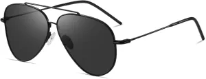 DUCO Reverse Lenses Aviator Sunglasses for Men Women Retro Polarized Sun Glasses Classic Shades Double Bridge DC3045