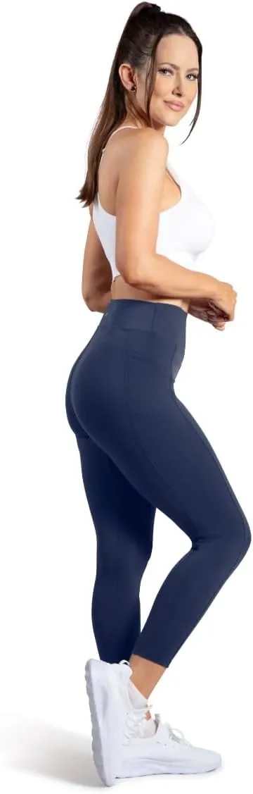 ELIO 7/8 Tummy Control High Waisted Tight-Soft Breathable Workout, Running, Yoga Leggings with Pocket for Women