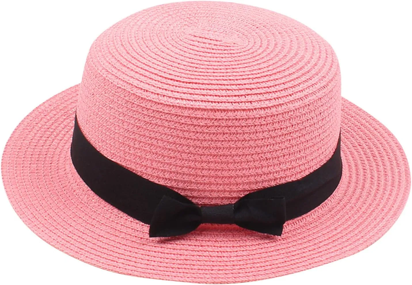 Fashion Panama Straw Hats for Girls and Boys Summer Leisure Wide Brim Fedora Caps Outdoors Beach Sun Hats UV Protection Kids