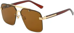Fashion Sunglasses Women Men Vintage Luxury Double Bridge Shades Outdoors Driving Eyeglasses Uv400