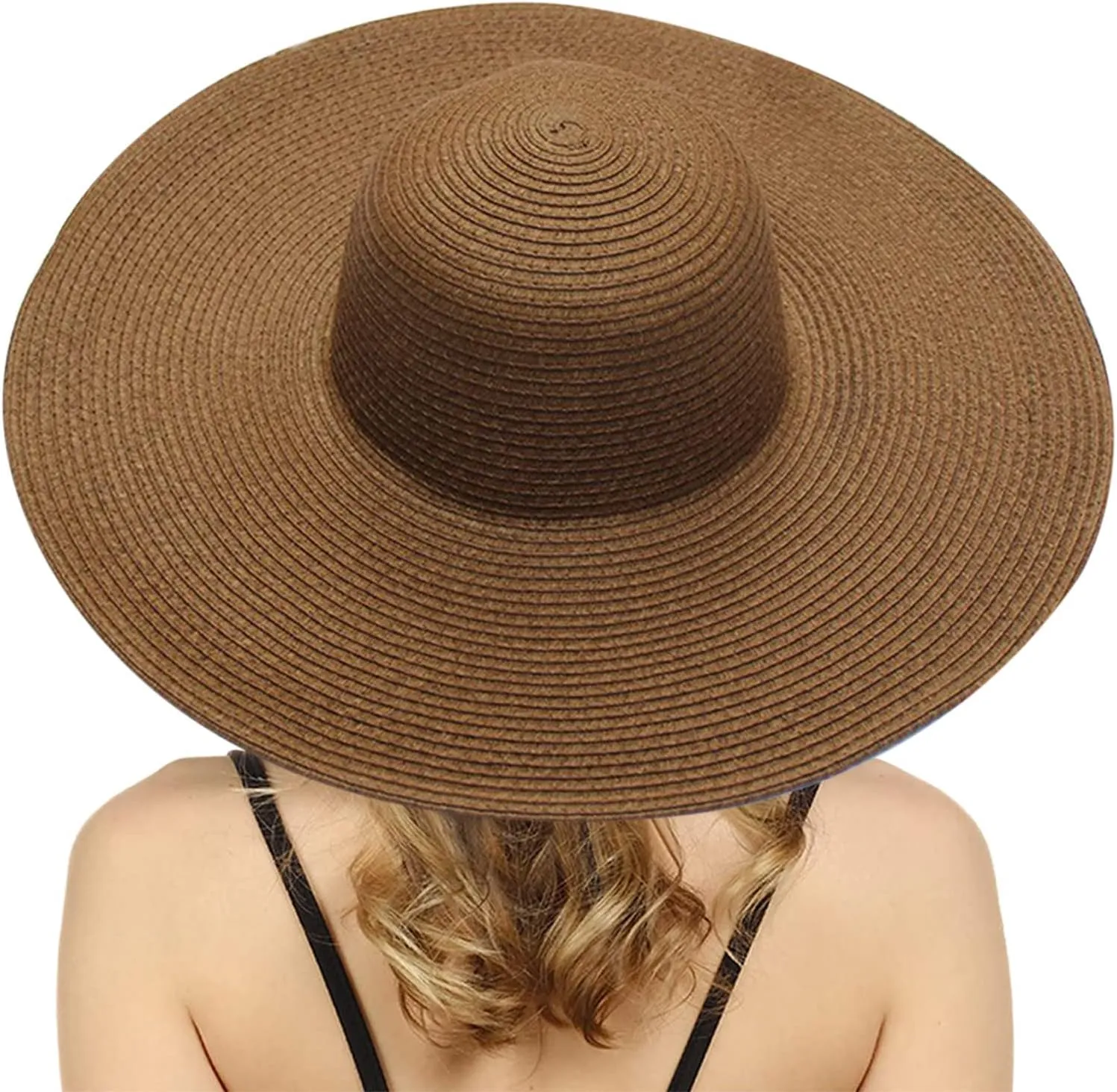 Fashion Wide Brim Straw Hats for Womens Summer Foldable Big Floppy Beach Sun Hats Ladies UV UPF 50  Vacation Outdoor Caps