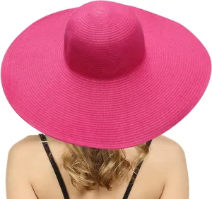 Fashion Wide Brim Straw Hats for Womens Summer Foldable Big Floppy Beach Sun Hats Ladies UV UPF 50  Vacation Outdoor Caps