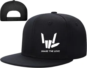Flat Bill Hats for Men Skull Skeleton Snapback Hats for Men Fitted Adjustable Baseball Caps Black Cool Hip Hop caps