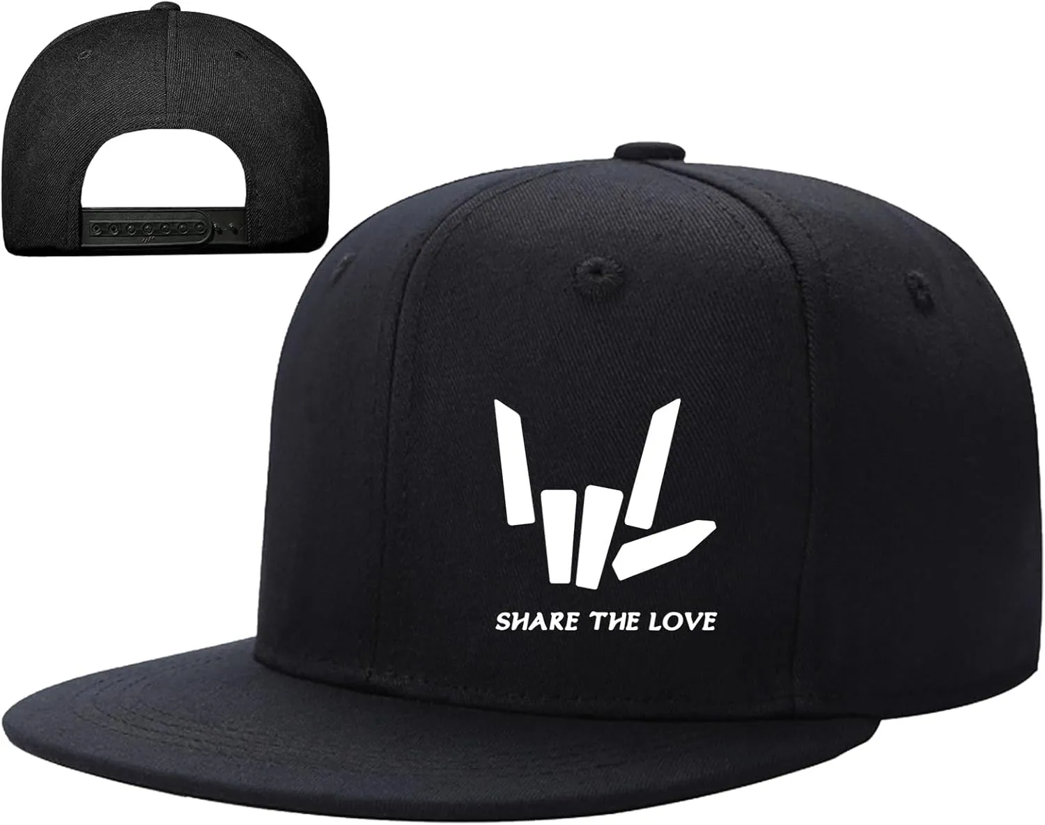 Flat Bill Hats for Men Skull Skeleton Snapback Hats for Men Fitted Adjustable Baseball Caps Black Cool Hip Hop caps