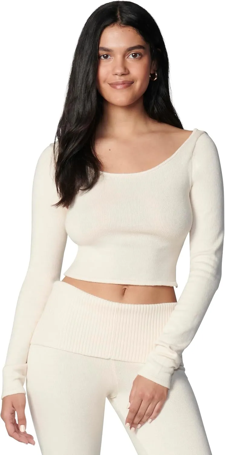 florence by mills Women's Barre Collection Crossback Sweater Top