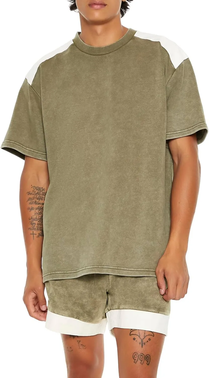 Forever 21 Men's Colorblock Short-Sleeve Pullover