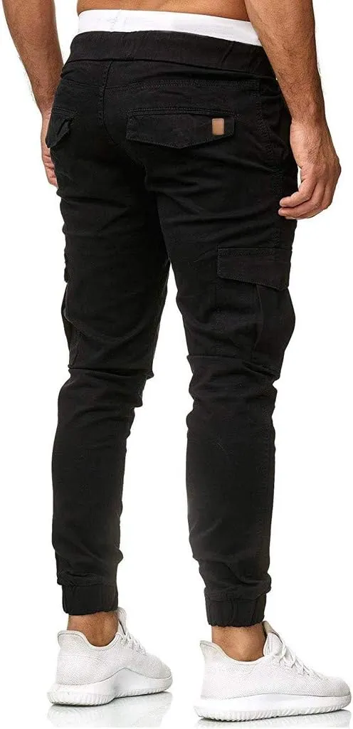 GIERIDUC Men's Cargo Fleece Jogger Sweatpant Mens Pajama Pants Long Length Men's Khaki Corduroy Pants Mens Outdoor Work Pants