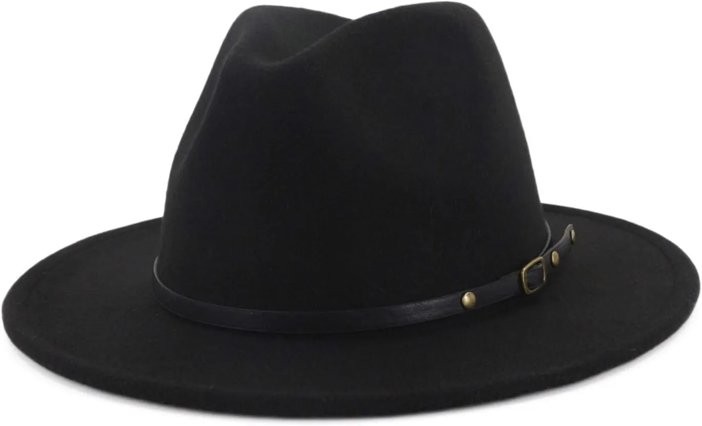 Hat Flat Brim Cowboy Hat for Men and Women Wide Brim Sun Hat Western Style Cowboy Hat