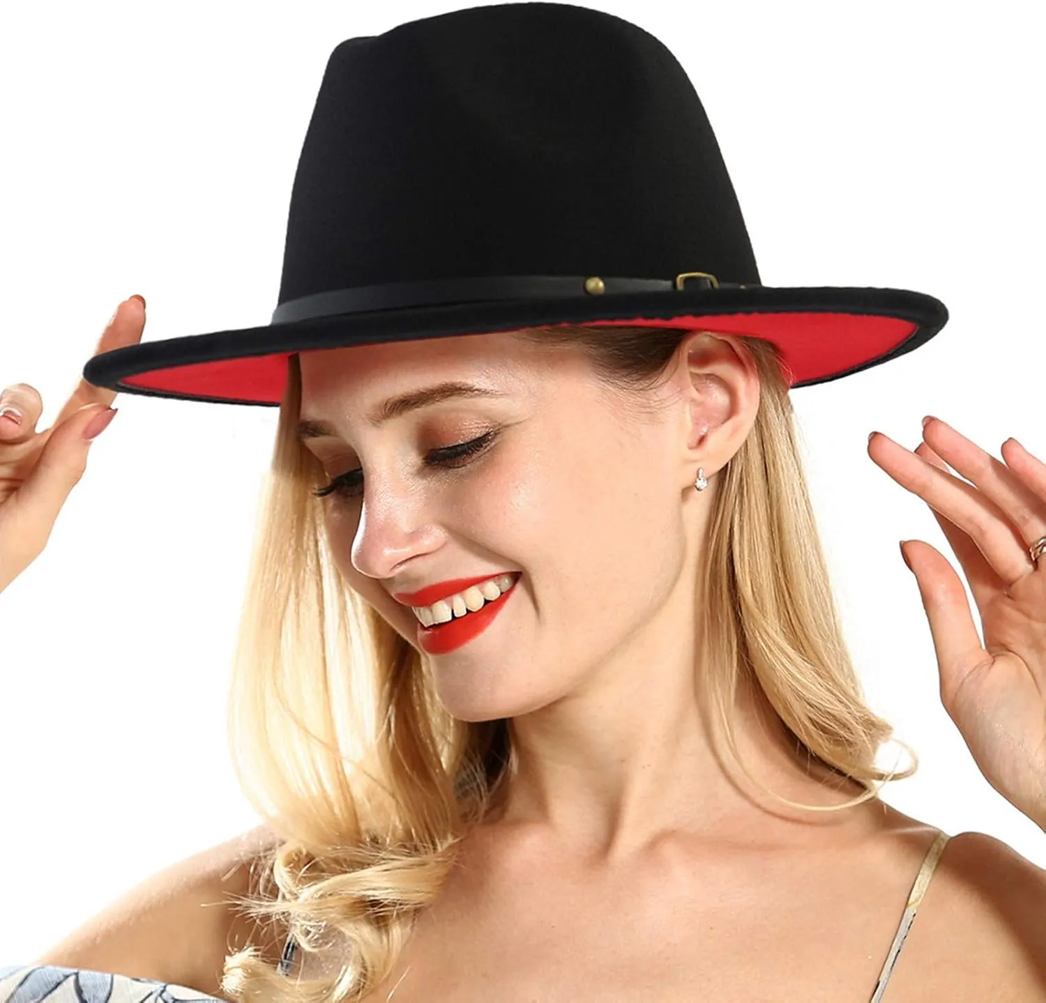 Hat Flat Brim Cowboy Hat for Men and Women Wide Brim Sun Hat Western Style Cowboy Hat