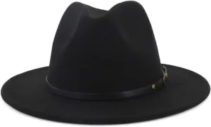 Hat Flat Brim Cowboy Hat for Men and Women Wide Brim Sun Hat Western Style Cowboy Hat