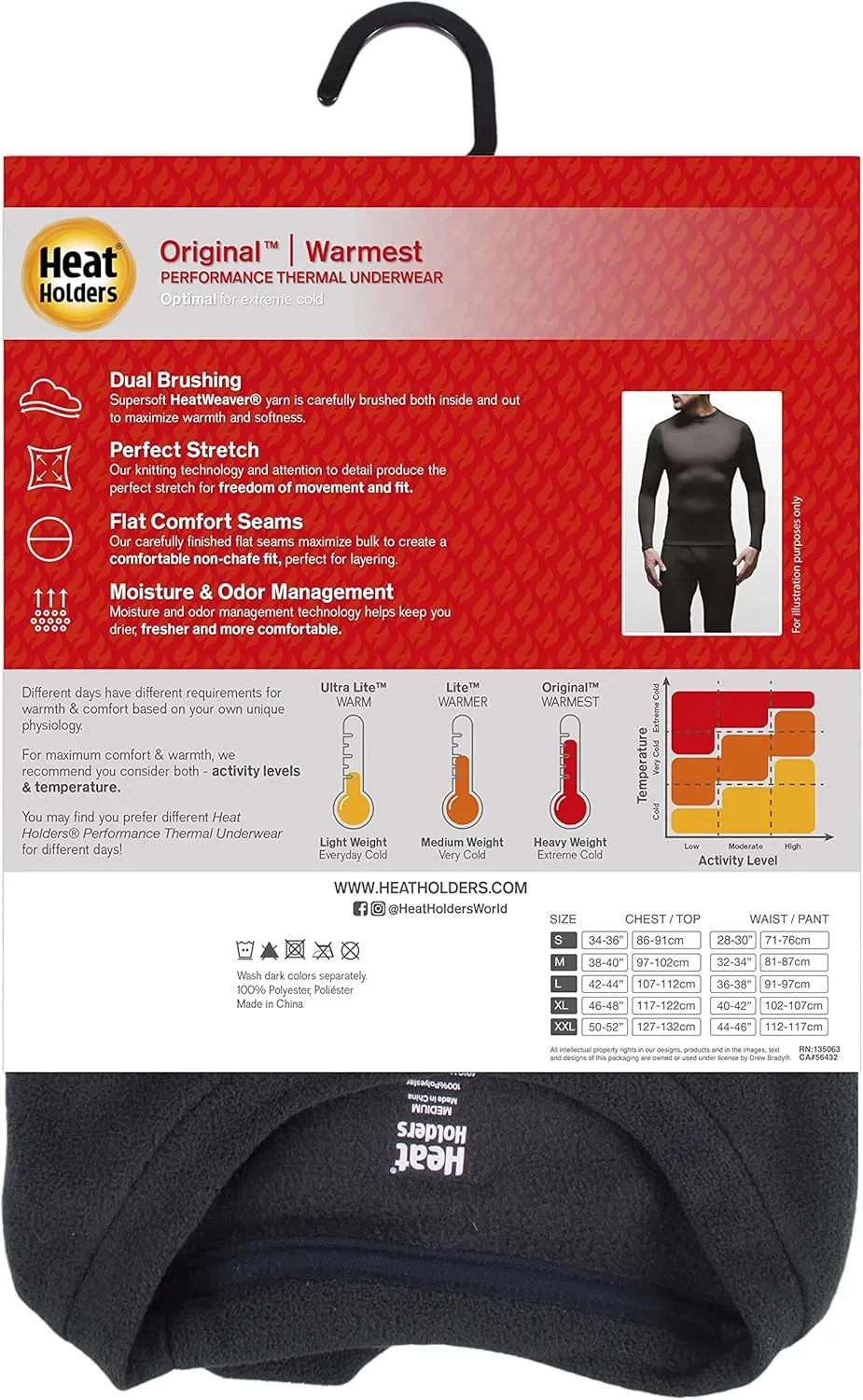 HEAT HOLDERS - Mens Winter Warm Thermal Long Sleeve Top | Base Layer
