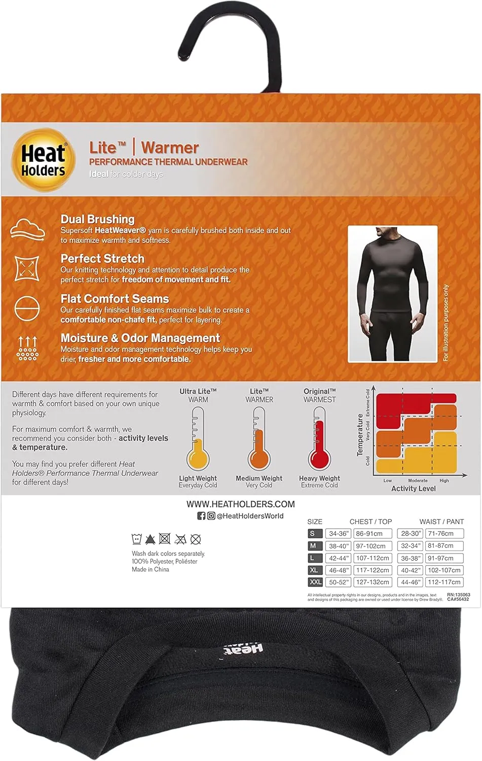 HEAT HOLDERS - Mens Winter Warm Thermal Long Sleeve Top | Base Layer