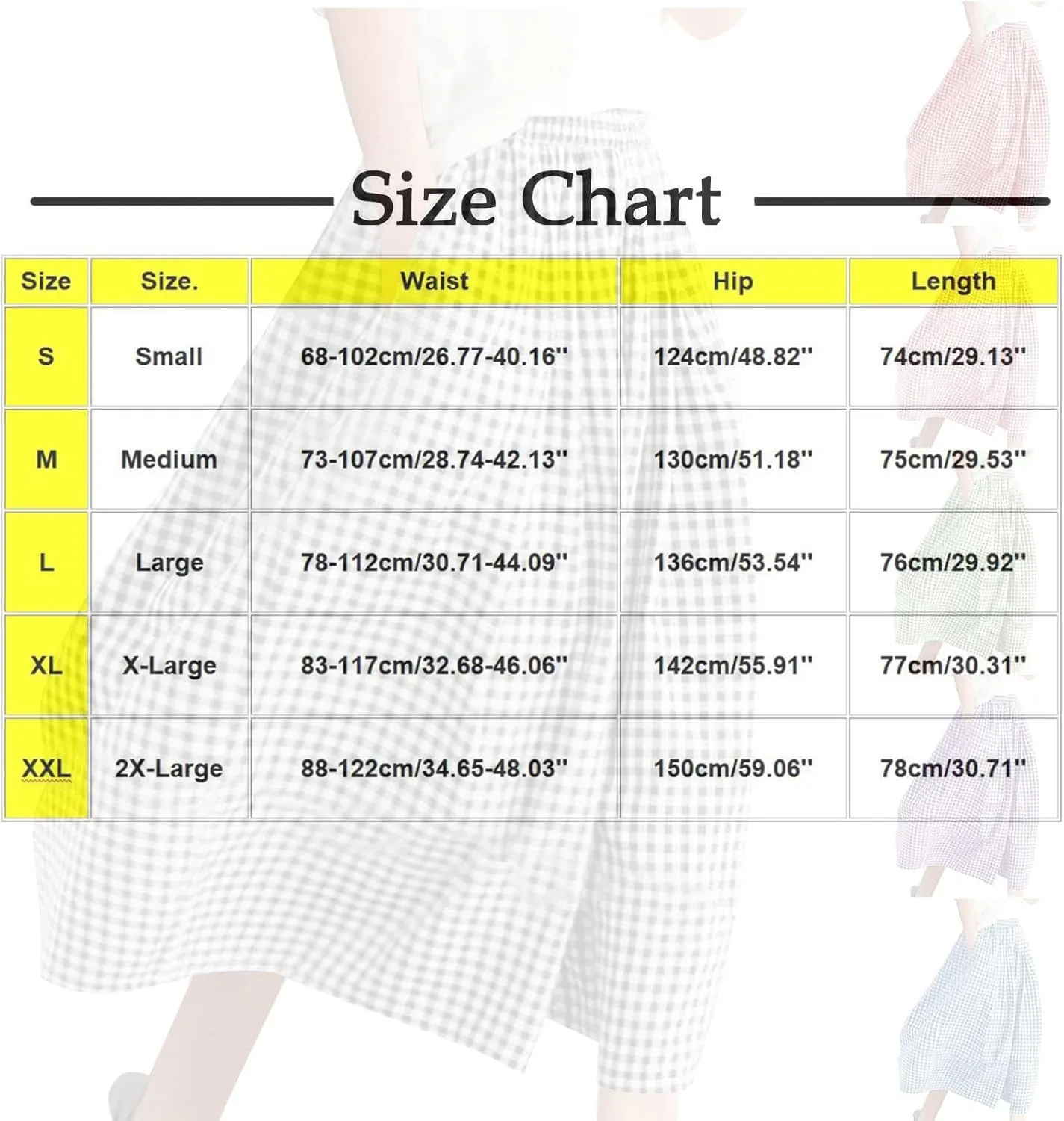 HGps8w Women's Flowy Wide Leg Gingham Pants Elastic Waist Casual Colorblock Baggy Lounge Capris with Pockets
