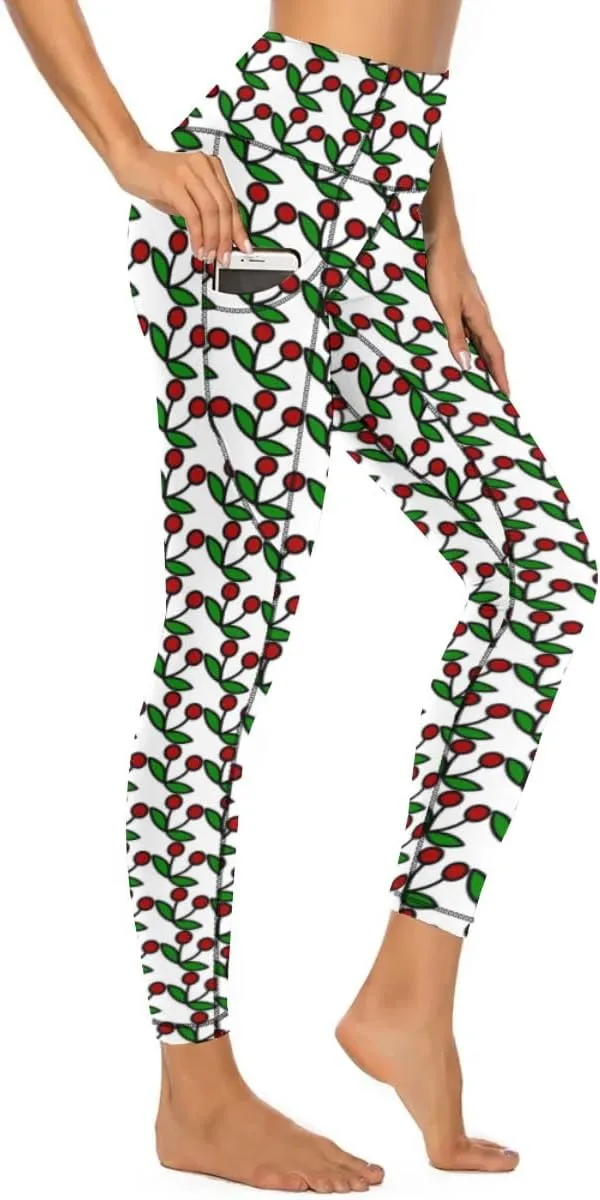 High Waist Yoga Pants with Pockets Tummy Control Activewear Leggings Seamless Stretch Pants for Women