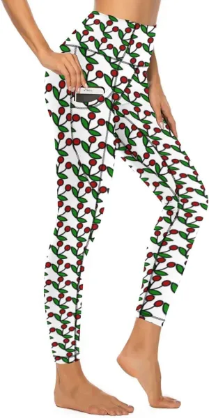 High Waist Yoga Pants with Pockets Tummy Control Activewear Leggings Seamless Stretch Pants for Women
