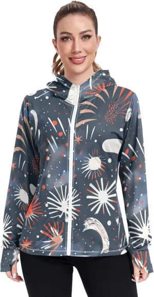 Hoodie Graphic Long Sleeve Cooling Shirt UPF 50  Protection Zip Up Jacket Hiking Outdoor Performance