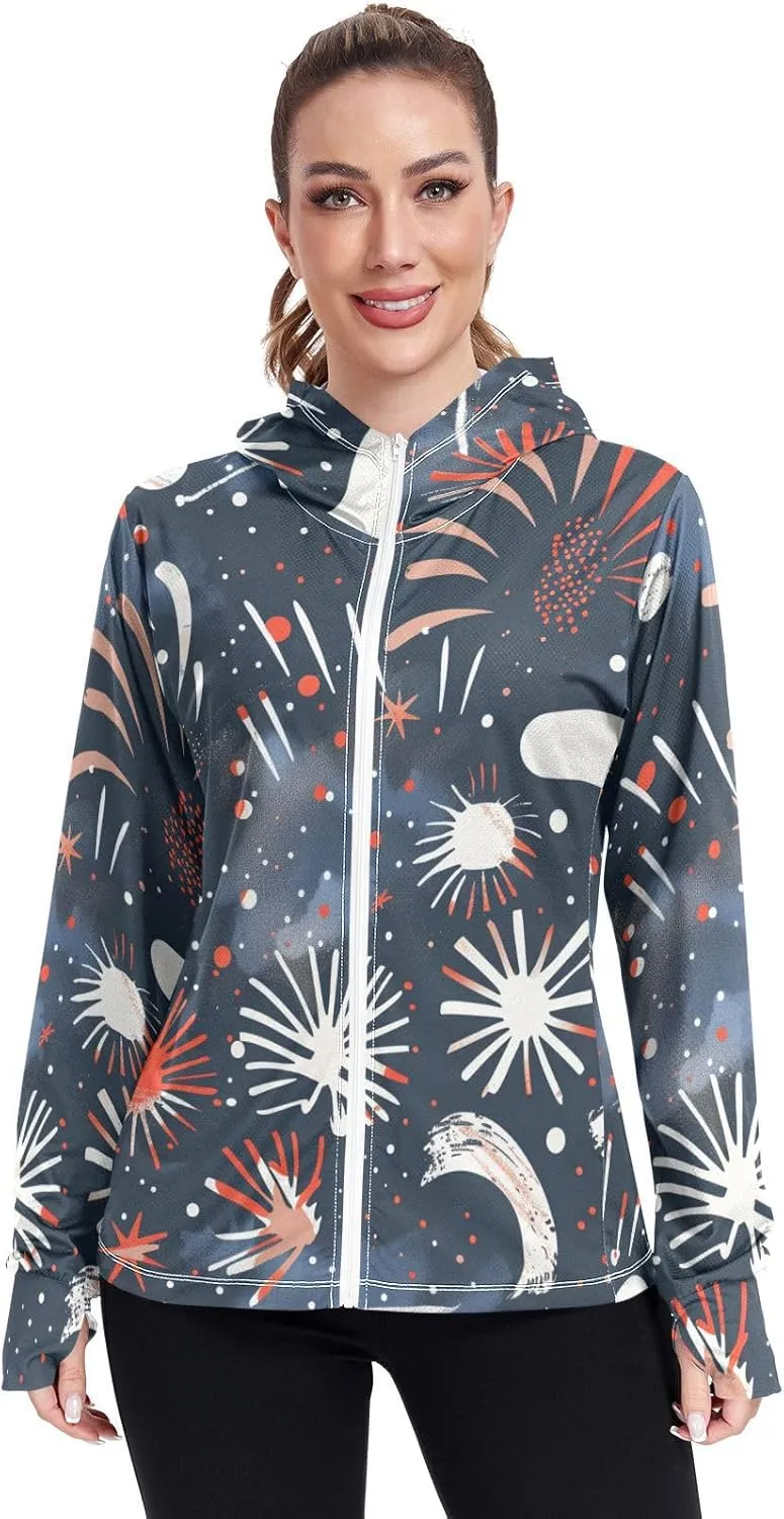 Hoodie Graphic Long Sleeve Cooling Shirt UPF 50  Protection Zip Up Jacket Hiking Outdoor Performance