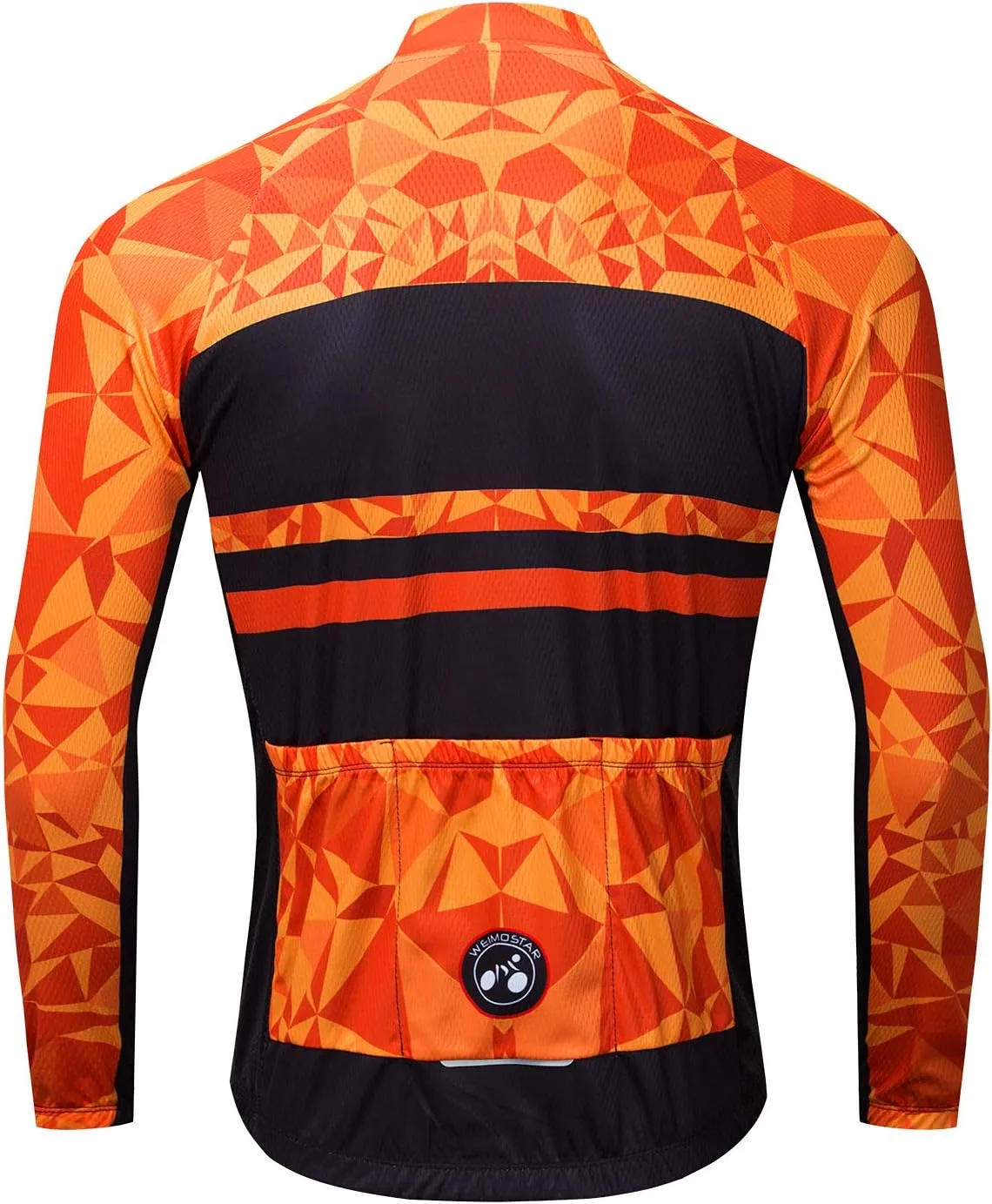 Hotlion Cycling Jersey Men Long Sleeve Bike MTB Top Jacket Cycle Biking T Shirt Bicycle Clothing with Three Rear Pockets