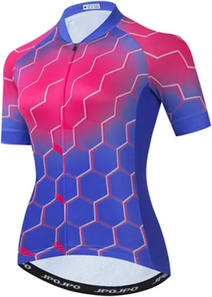 Hotlion Women's Cycling Jersey Short Sleeve Bike Shirt MTB Bicycle Clothing