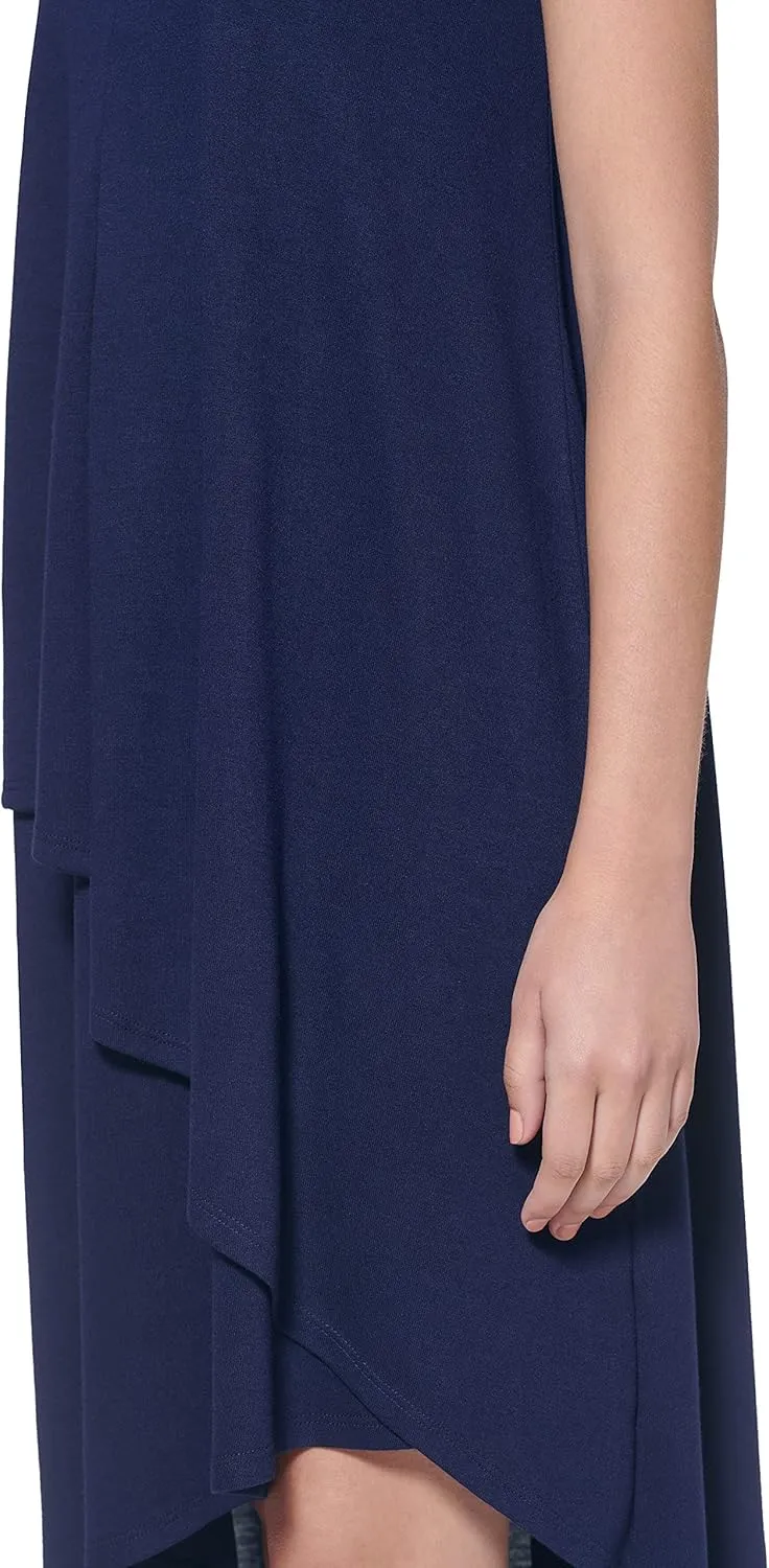 kensie Women's Sleevless High Low Midi Dress